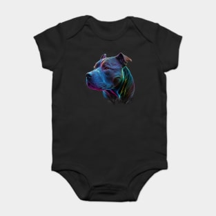 Blue Nose Pitbull Fierce: Bold and Brave Baby Bodysuit
